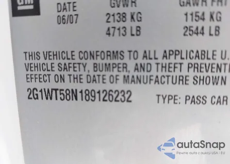 2008 Chevrolet Impala Lt from USA, damaged, VIN 2G1WT58N189126232